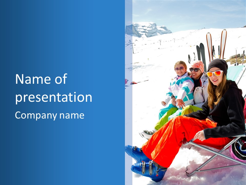 Dolomites Teenager Snow PowerPoint Template