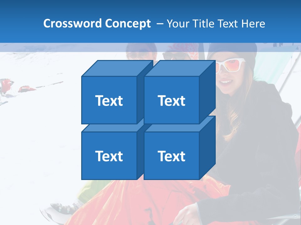 Dolomites Teenager Snow PowerPoint Template