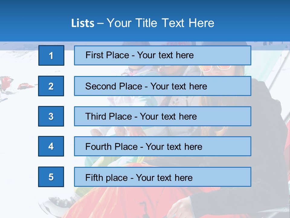 Dolomites Teenager Snow PowerPoint Template