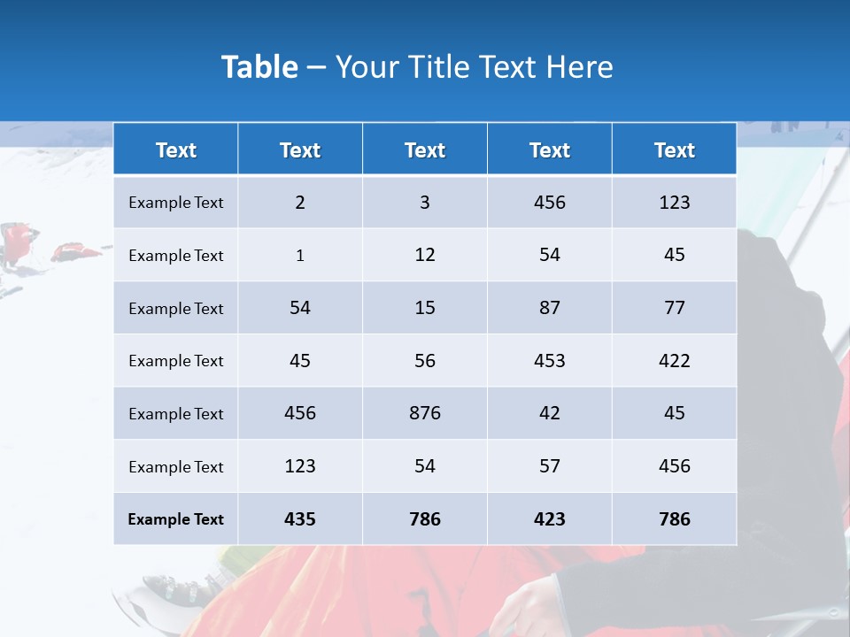 Dolomites Teenager Snow PowerPoint Template