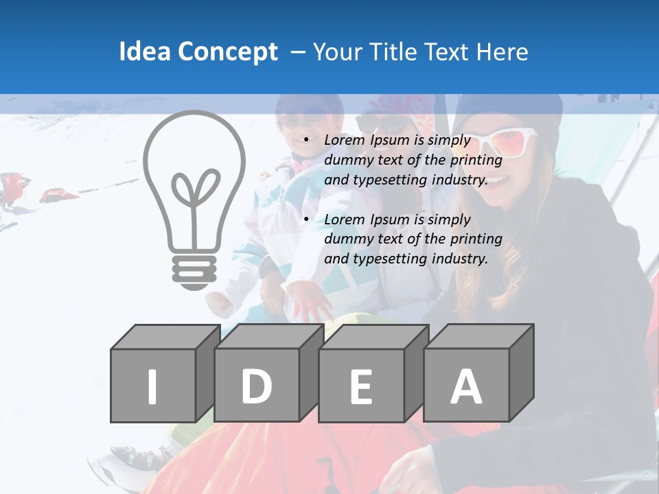 Dolomites Teenager Snow PowerPoint Template