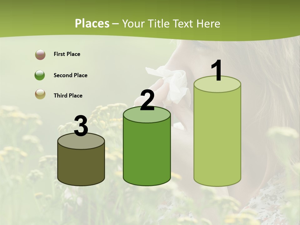 Nose Handkerchief Caucasian PowerPoint Template