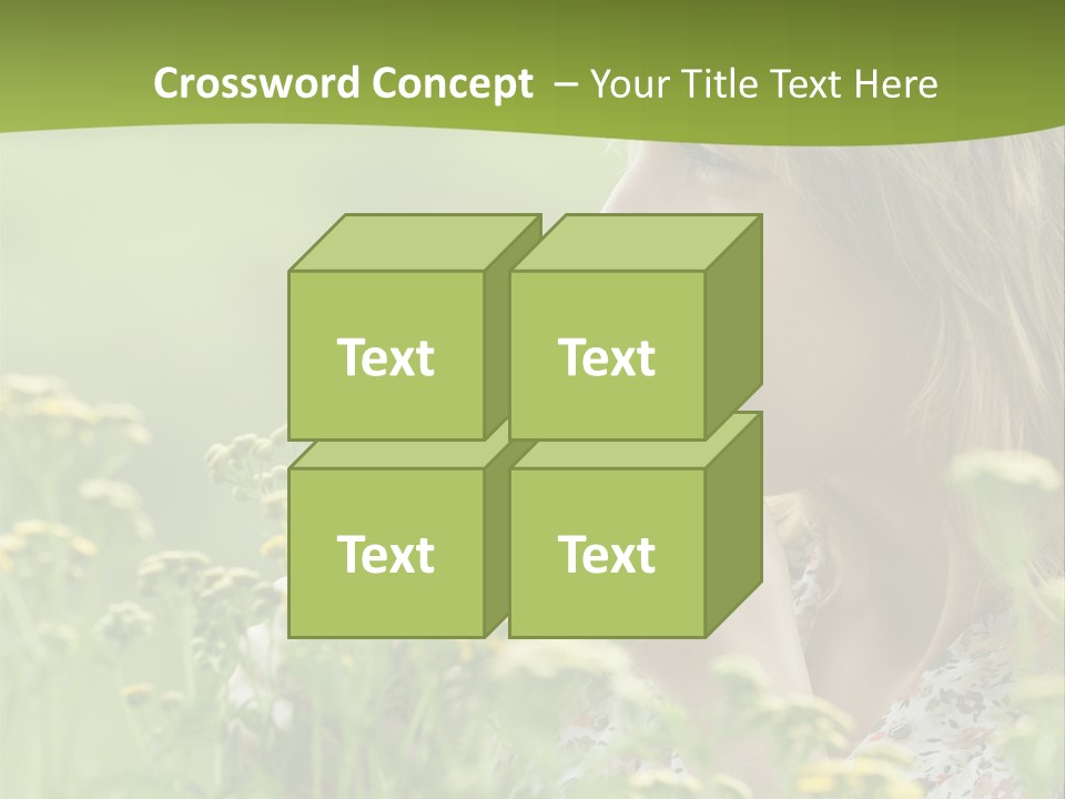 Nose Handkerchief Caucasian PowerPoint Template