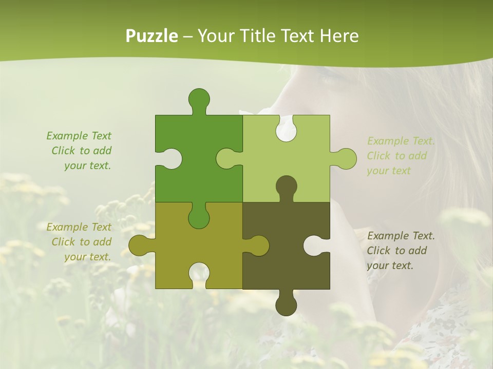 Nose Handkerchief Caucasian PowerPoint Template