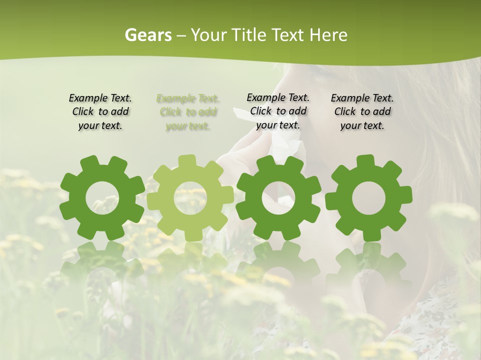 Nose Handkerchief Caucasian PowerPoint Template