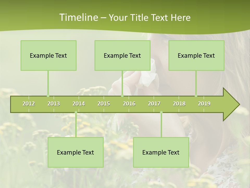 Nose Handkerchief Caucasian PowerPoint Template