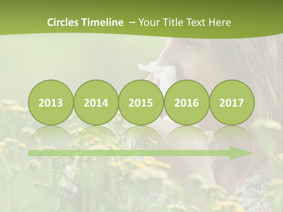 Nose Handkerchief Caucasian PowerPoint Template