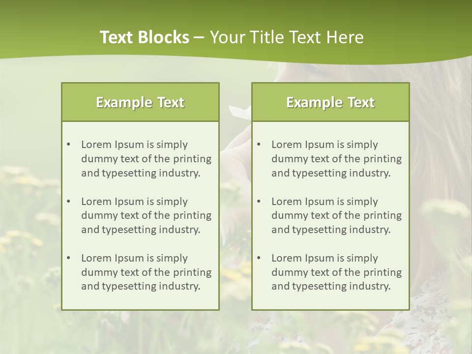 Nose Handkerchief Caucasian PowerPoint Template