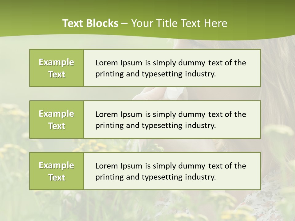 Nose Handkerchief Caucasian PowerPoint Template