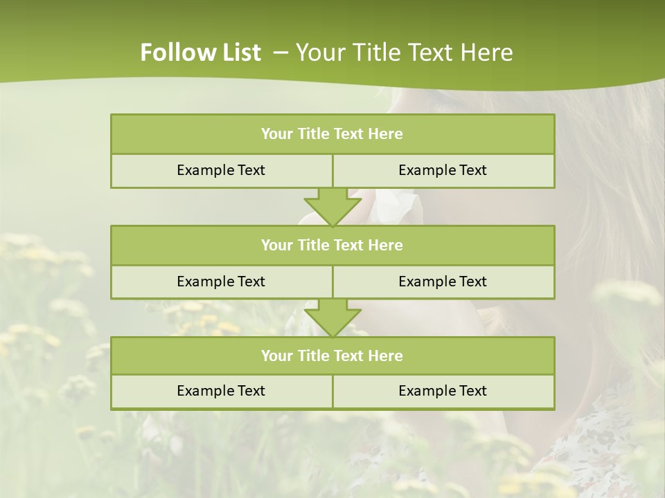 Nose Handkerchief Caucasian PowerPoint Template