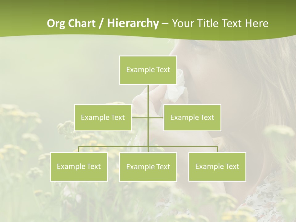 Nose Handkerchief Caucasian PowerPoint Template