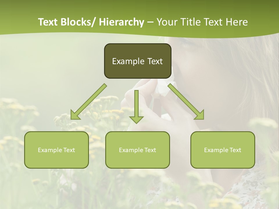 Nose Handkerchief Caucasian PowerPoint Template