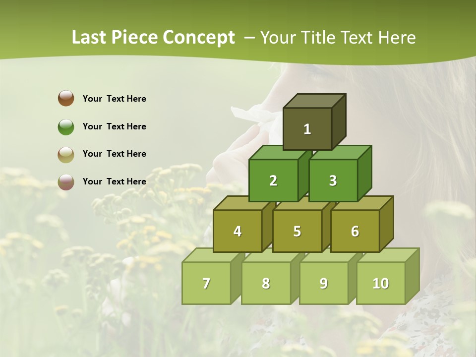 Nose Handkerchief Caucasian PowerPoint Template