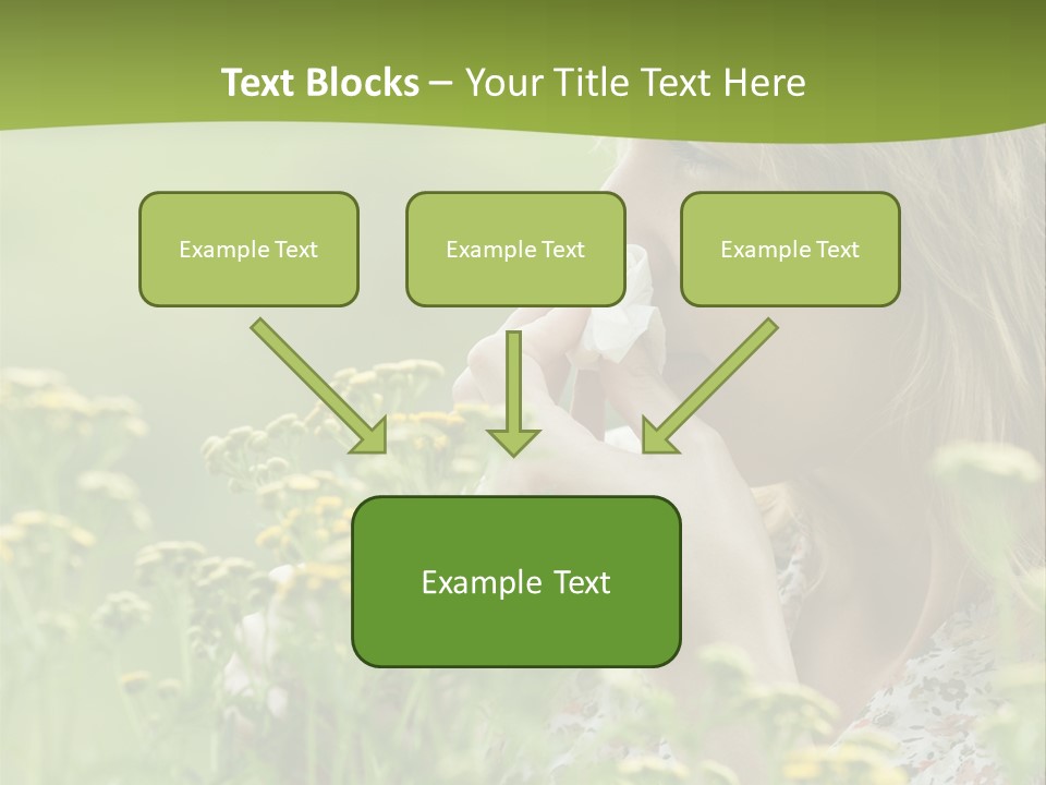 Nose Handkerchief Caucasian PowerPoint Template