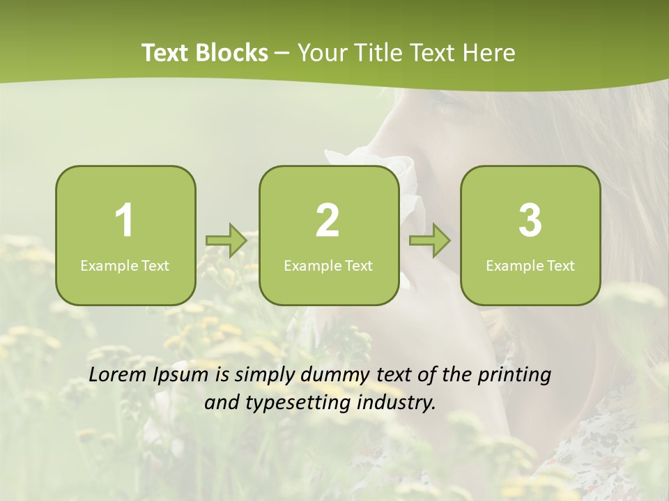 Nose Handkerchief Caucasian PowerPoint Template