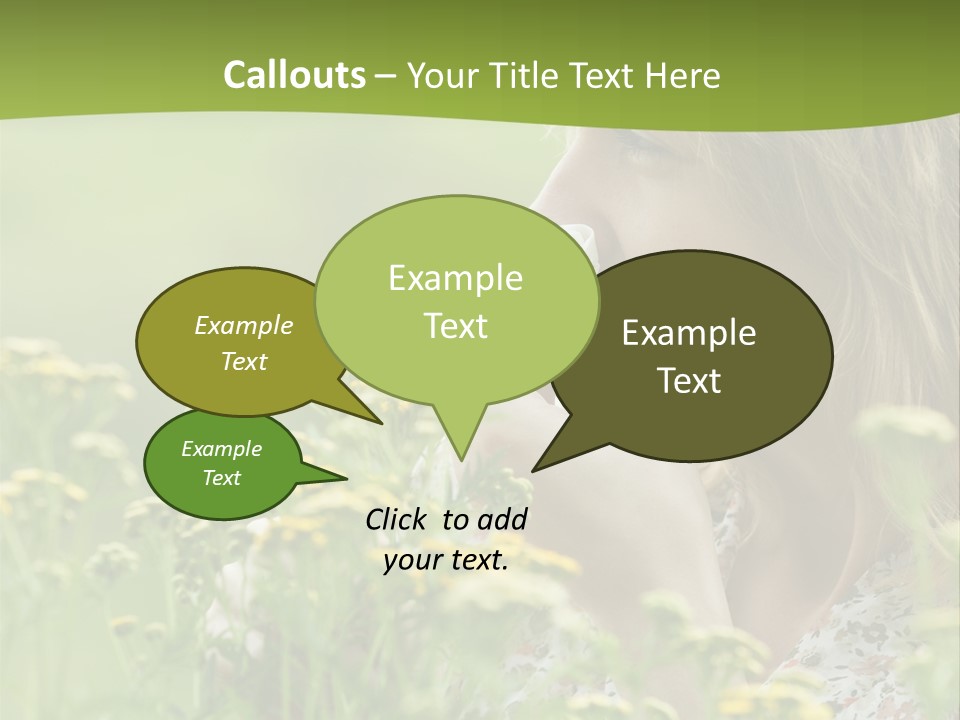 Nose Handkerchief Caucasian PowerPoint Template