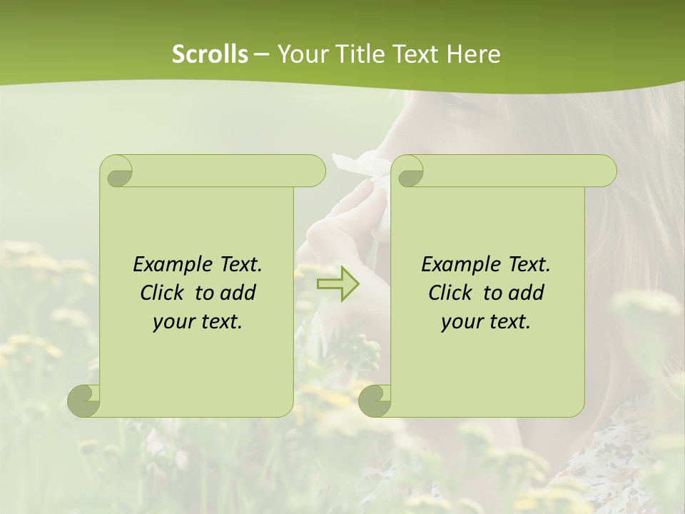 Nose Handkerchief Caucasian PowerPoint Template