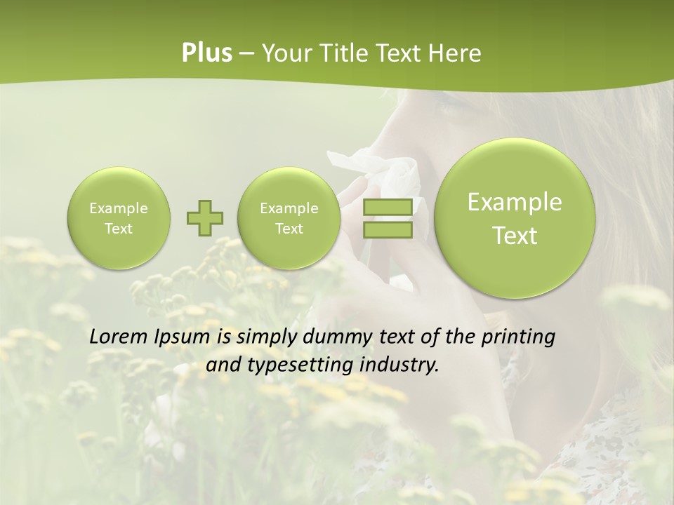 Nose Handkerchief Caucasian PowerPoint Template