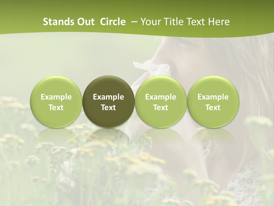 Nose Handkerchief Caucasian PowerPoint Template