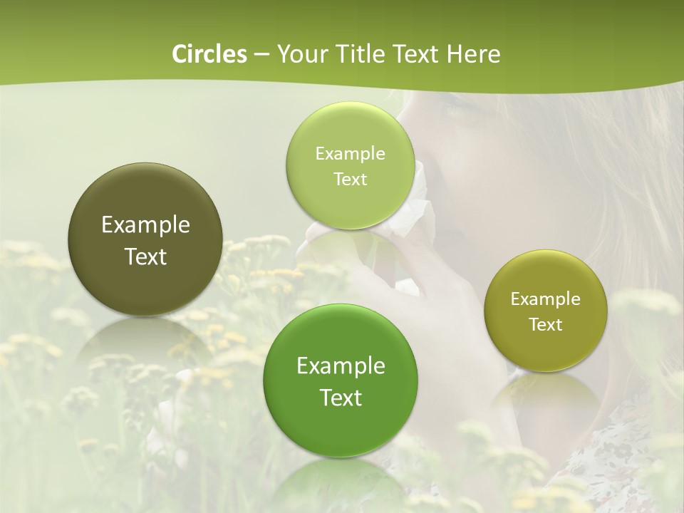 Nose Handkerchief Caucasian PowerPoint Template