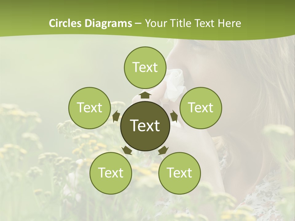 Nose Handkerchief Caucasian PowerPoint Template