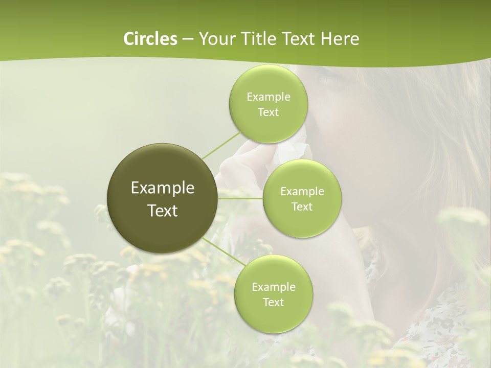 Nose Handkerchief Caucasian PowerPoint Template