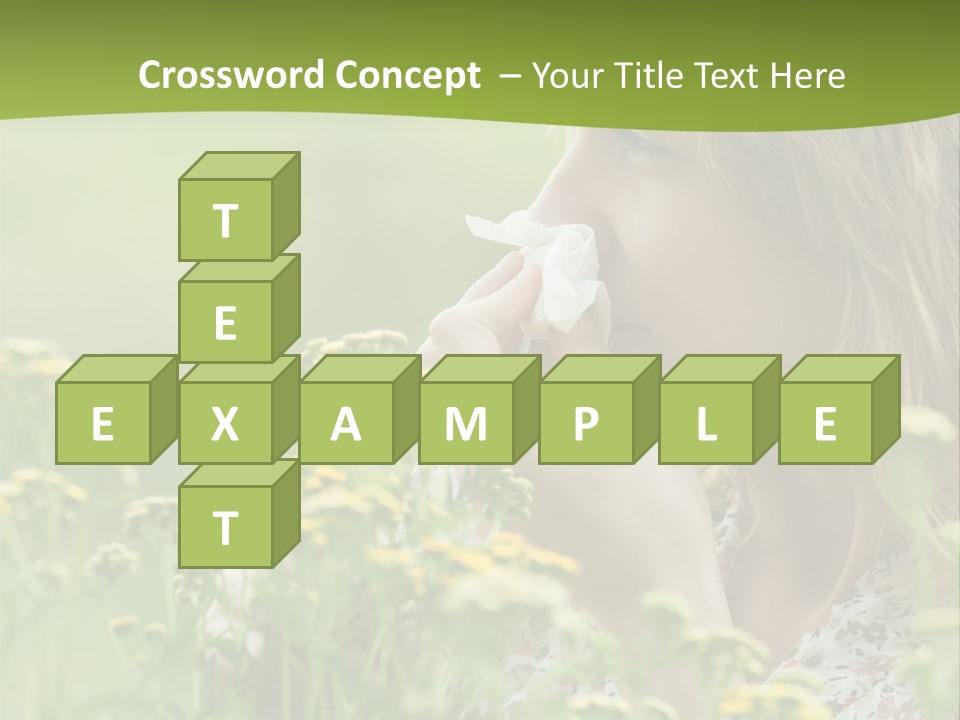 Nose Handkerchief Caucasian PowerPoint Template