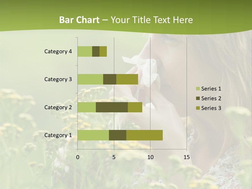 Nose Handkerchief Caucasian PowerPoint Template