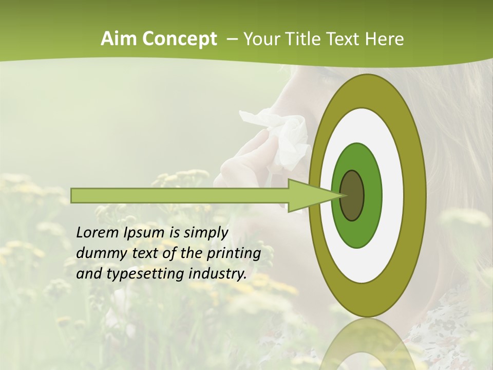 Nose Handkerchief Caucasian PowerPoint Template