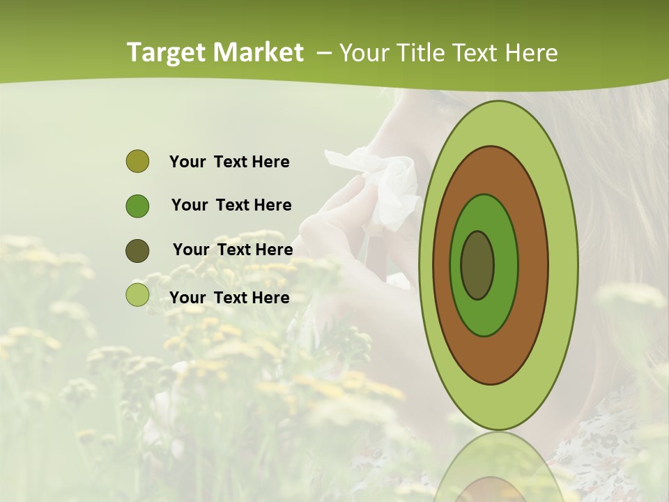 Nose Handkerchief Caucasian PowerPoint Template