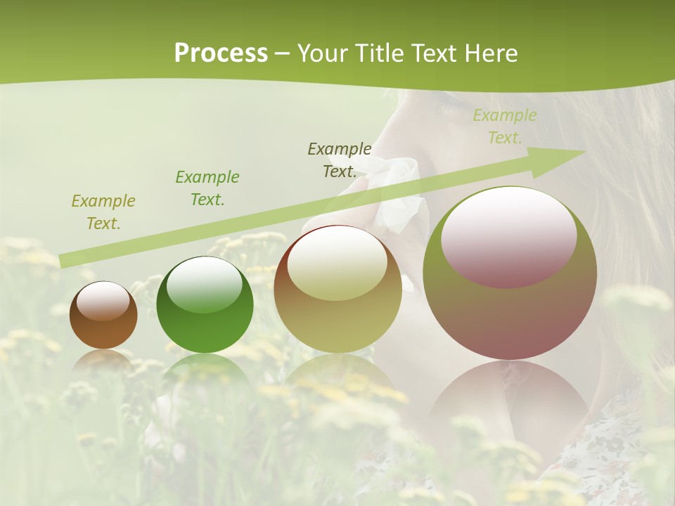 Nose Handkerchief Caucasian PowerPoint Template