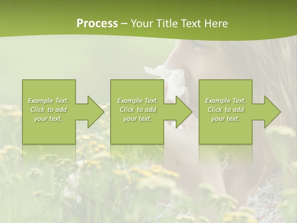 Nose Handkerchief Caucasian PowerPoint Template