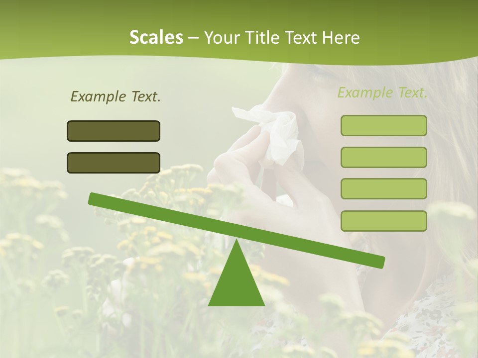 Nose Handkerchief Caucasian PowerPoint Template