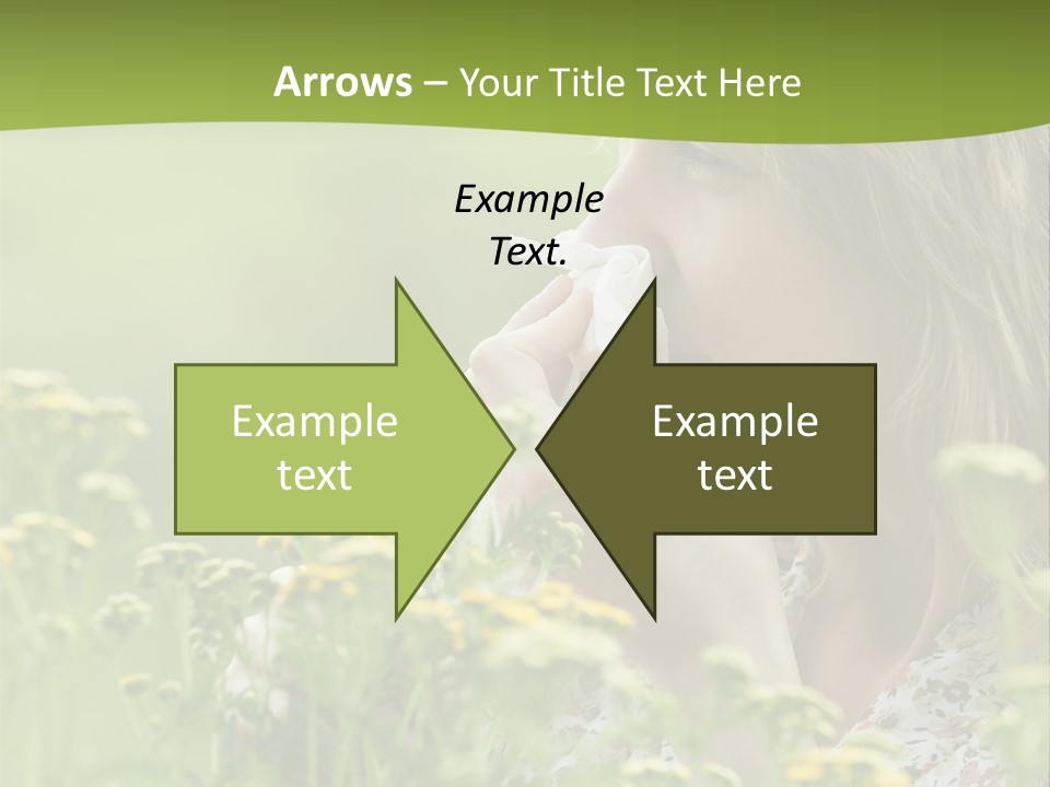 Nose Handkerchief Caucasian PowerPoint Template