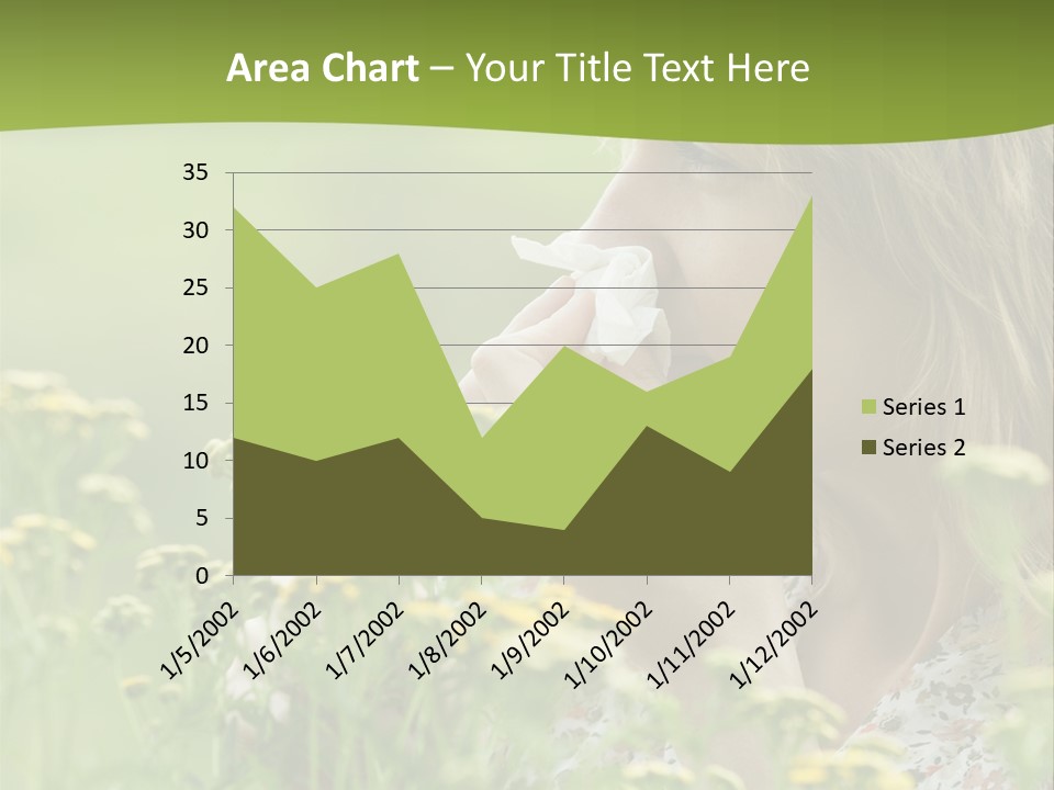 Nose Handkerchief Caucasian PowerPoint Template