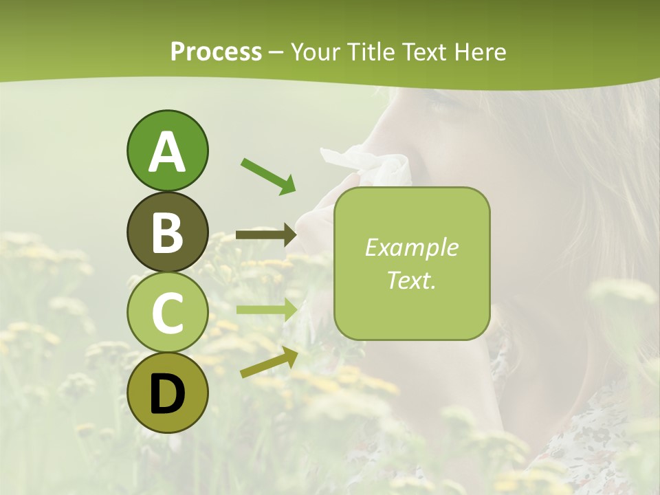 Nose Handkerchief Caucasian PowerPoint Template