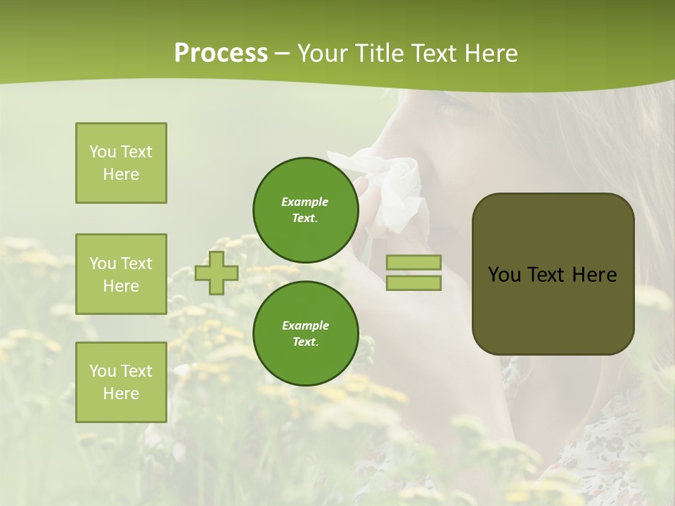 Nose Handkerchief Caucasian PowerPoint Template