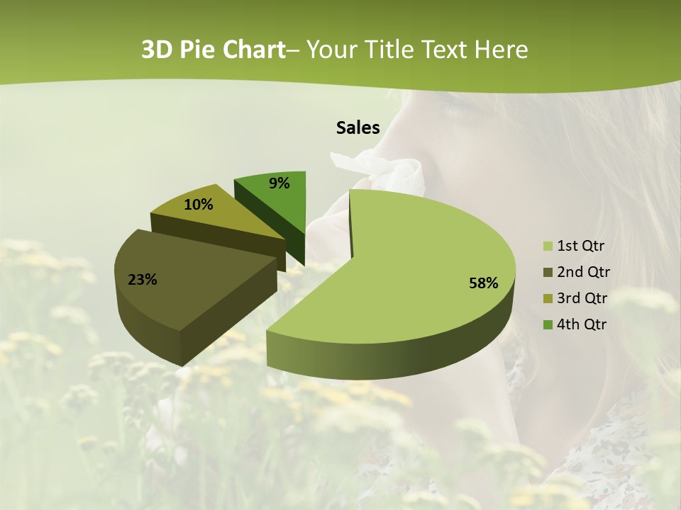 Nose Handkerchief Caucasian PowerPoint Template