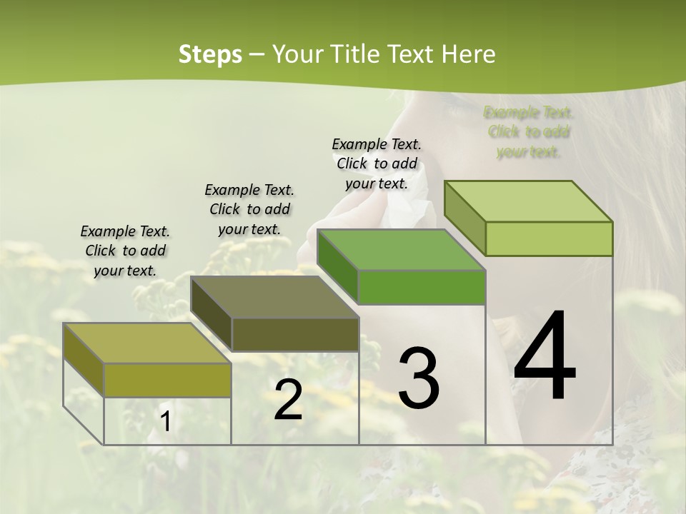 Nose Handkerchief Caucasian PowerPoint Template