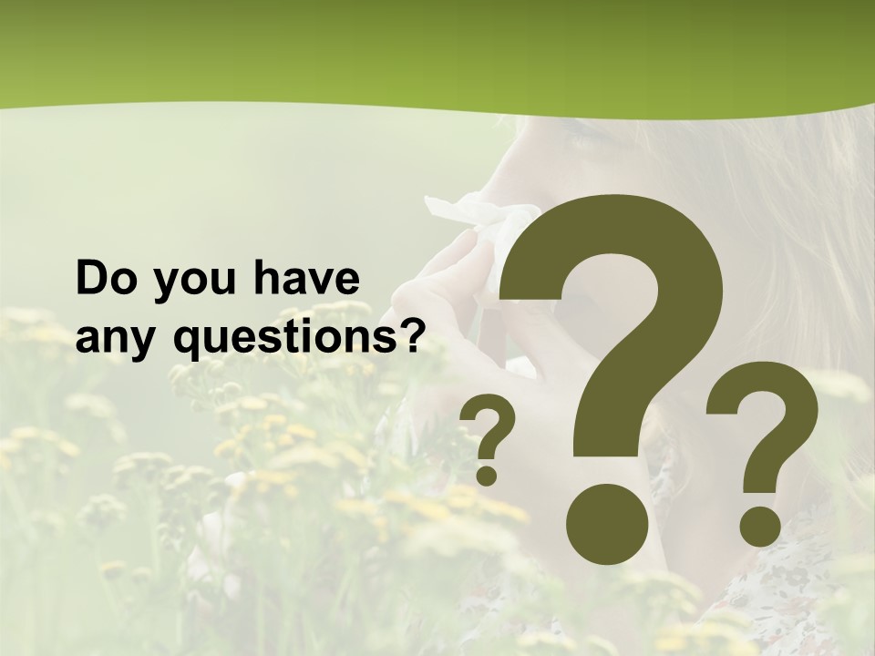 Nose Handkerchief Caucasian PowerPoint Template