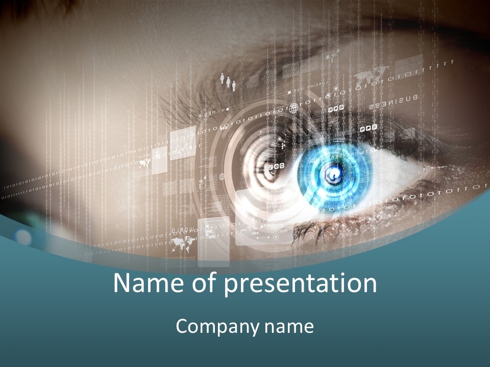 Focus Abstract Cyber PowerPoint Template