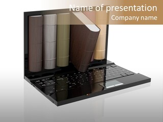 Hand Encyclopedia Symbol PowerPoint Template