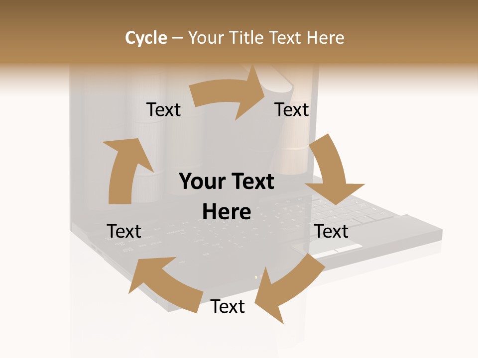 Hand Encyclopedia Symbol PowerPoint Template