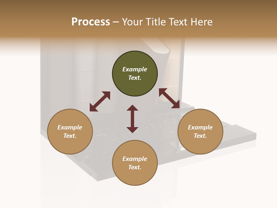 Hand Encyclopedia Symbol PowerPoint Template