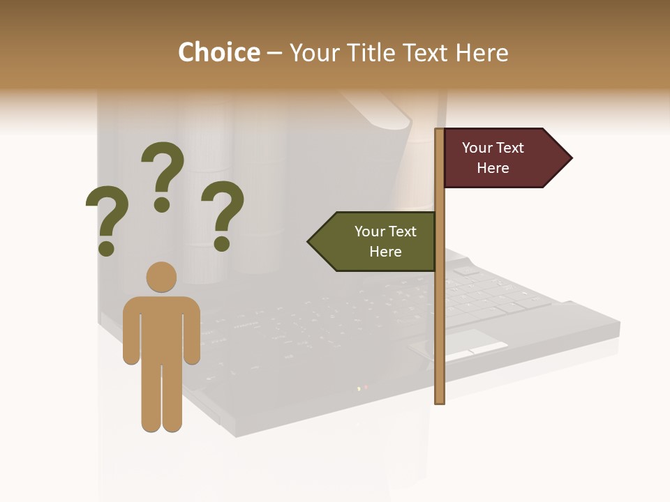 Hand Encyclopedia Symbol PowerPoint Template