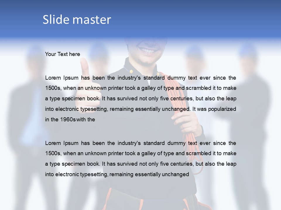 Manager Engineering Helmet PowerPoint Template