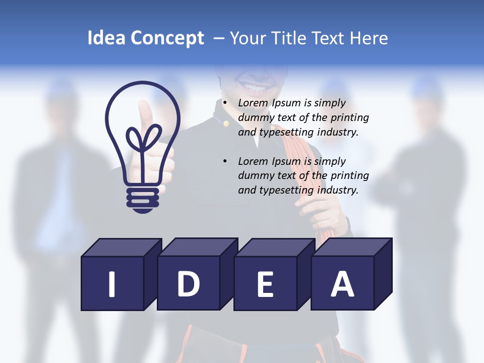 Manager Engineering Helmet PowerPoint Template