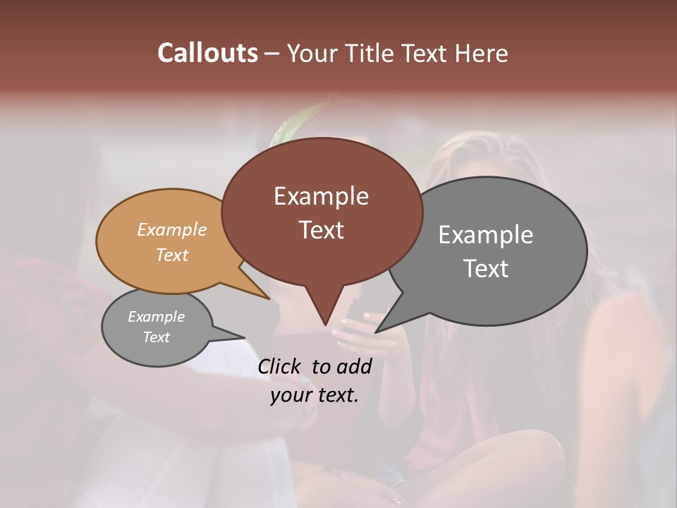 Female Friendship Talking PowerPoint Template