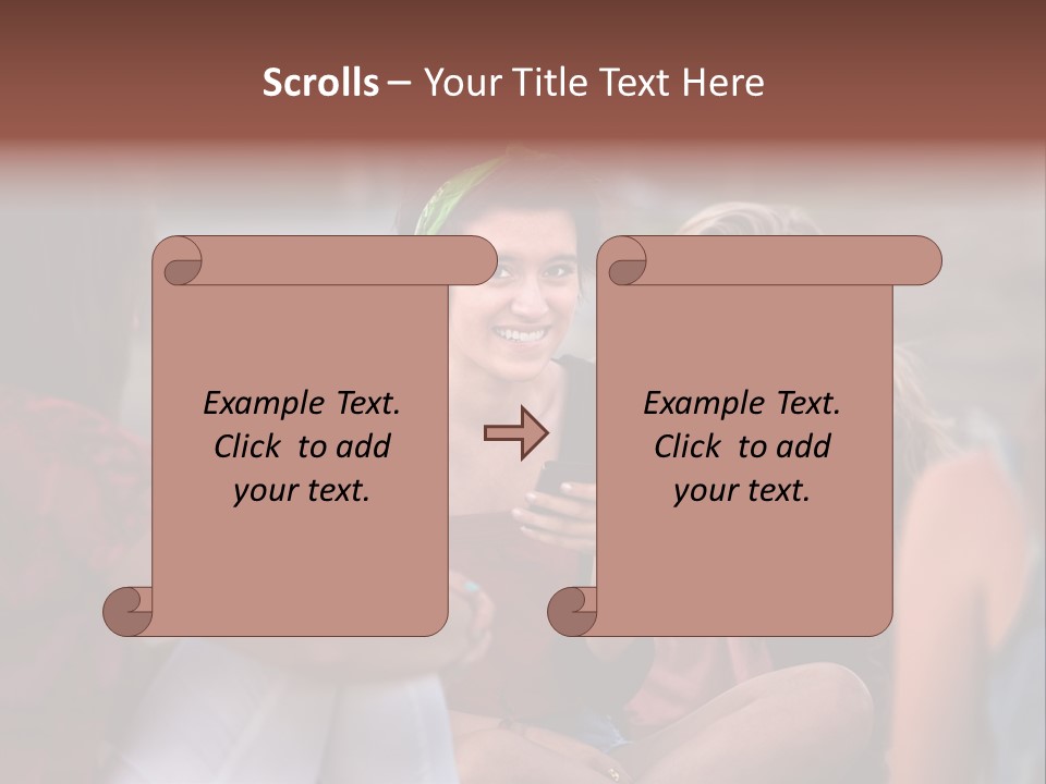 Female Friendship Talking PowerPoint Template
