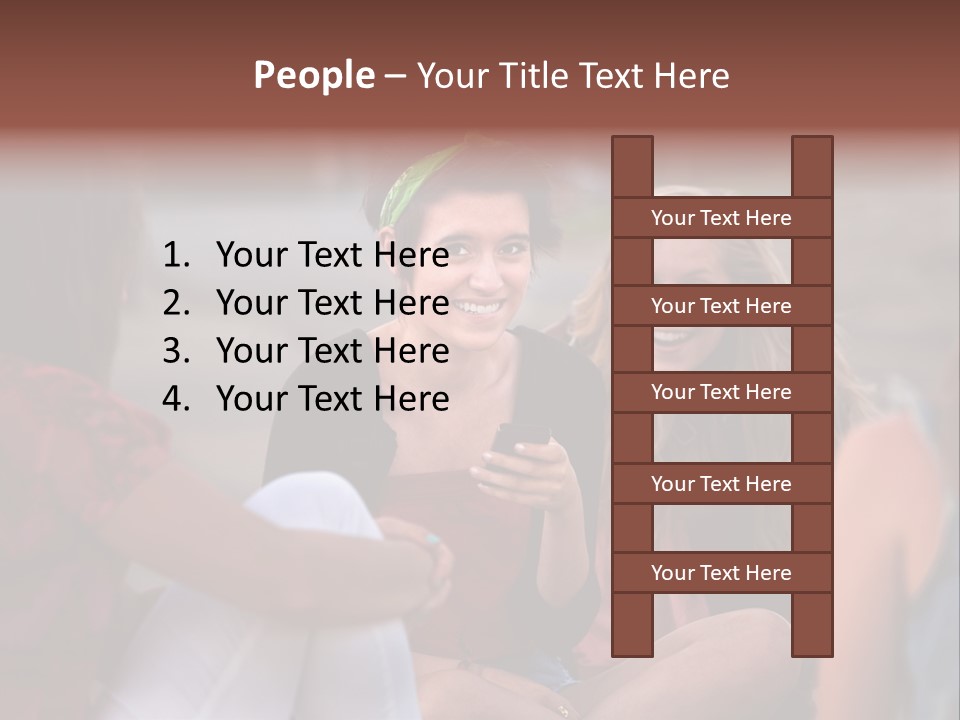 Female Friendship Talking PowerPoint Template